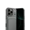 Apple İphone 17 Pro Kelvin Kartvizitli Silikon - Gri