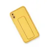 Apple İphone Xs Max Kılıf Coco Deri Standlı Kapak - Sarı