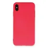 Apple İphone Xs Max Kılıf Nano İçi Kadife Silikon - Koyu Pembe