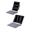 Apple T5510d İpad Pro 13 (2024) Kılıf Palermo Ledli Klavyeli Standlı Tablet Kılıfı - Siyah