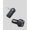 Aux Bluetooth Adaptör Ve 38w Hızlı Araç Şarj Cihazı Seti