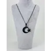 Ay Yıldız Figürlü Çelik Erkek Kolye - Ekl0089