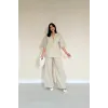 Bej Önü Tek Düğmeli Ceket Pantolon Takım