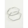 Beşgen Halka Küpe 4 cm