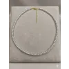 Beyaz Cam İnci  Kolyeler 40+5 Cm  - Kl0302