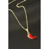 Biber Uçlu Mineli Kolye