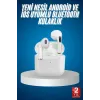 Bluetooth Kulaklık Beyaz Çağrı Cevaplama Dokunmatik Kontrol Kablosuz