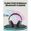 Bluetooth V5.0 Kablosuz Kulak Üstü Kulaklık | Katlanabilir, Mikro Usb Girişli