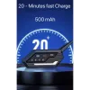 Bt62 Motosiklet Kask Kulaklığı Bluetooth Intercom 2 Intercom Bağlantılı