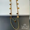 Çelik İkili Kalp Detaylı Kolye - Kl0063