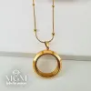 Çelik Kapaklı Çeyreklik Kolye - Kl0200