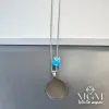 Çelik Plaka Kolye Nazar Boncuklu - Kl0095
