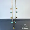 Çelik Yıldız Nazar Boncuklu  Kolye - Kl0047