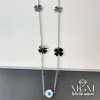 Çelik Yonca Nazar Boncoklu  Kolye - Kl0050