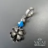 Çelik Yonca Nazar Boncuklu Küpe - Kp00110