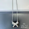 Çelik Zirkon Taşlı Fiyonk Kolye - Kl0151