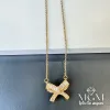 Çelik Zirkon Taşlı Fiyonk Kolye - Kl0152