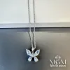 Çelik Zirkon Taşlı Kelebek Kolye - Kl0137
