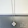 Çelik Zirkon Taşlı Yonca Kolye - Kl0111