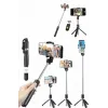 Cep Telefonu Tripod Standı Manyetik Selfie Sopa Bluetooth Uzaktan Kumandalı