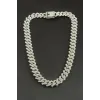 Chain Zikzak Zirkon Taşlı Lüks Çelik Kolye