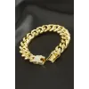 Chain Zirkon Taşlı Kalın Zincir Lüks Çelik Bileklik