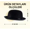 Charlie Chaplin Stil Çocuk Şapkası – Siyah Melon Parti Şapkası
