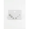 Çiçek Detaylı Altılı Küpe - Kp00642