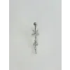 Çiçek Detaylı Sallantılı Göbek Piercing - Pg0106