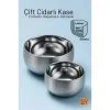 Çift Cidarlı Isı Yalıtımlı 4lü Lüks Kase Seti (16cm & 18cm) Premium 304 Paslanmaz Çelik 722668