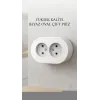 Çift Girişli Beyaz Sıva Üstü Modern Duvar Prizi