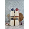 Ckr-2075 1.3lt Renkli Cam Hazneli Retro Plastik Termos