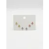 Çok Renkli Minik Uçaklar Altılı Küpe - Kp00665
