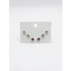 Çok Renkli Tektaş Altılı Küpe - Kp00633