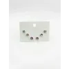 Çok Renkli Tektaş Altılı Küpe - Kp00634