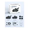 D2-6x 1000m Mesafeli 6 Kanallı İntercom Bluetooth Motosiklet Kask Kulaklığı İntercom Kulaklık