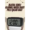 Dijital Masa Saati Termometreli Takvim Çalar Saat Led Ekran Pilli