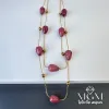 Doğal Taş Taşlı Çelik Kolyeler - Kl0024