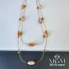 Doğal Taş Taşlı Çelik Kolyeler - Kl0025