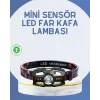 El Sensörlü Led Far Suya Dayanıklı Şarjlı Kafa Lambası