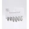 Enerjik Stil Altılı Halka Küpe Seti - Kp00676