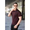 Erkek Çizgi Detaylı Yakalı Triko Tişört