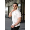 Erkek Çizgi Detaylı Yakalı Triko Tişört
