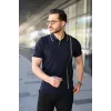 Erkek Çizgi Detaylı Yakalı Triko Tişört