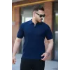Erkek Fermuarlı Yakalı Kısa Kollu Tshirt