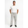 Erkek Fitilli Kadife Cepli Buggy Pantolon Oversize Rahat Kalıp - Gri