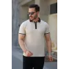 Erkek Renkli Yaka Kısa Kollu Tişört