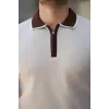 Erkek Renkli Yaka Kısa Kollu Tişört