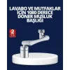 Esnek 1080° Musluk Başlığı 3 Eklemli Hareketli Su Modlu Lavabo Aparatı