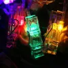 Gd972 Şerit Pilli Aydınlatma 2 Metre 10 Adet Rgb Mandal Led